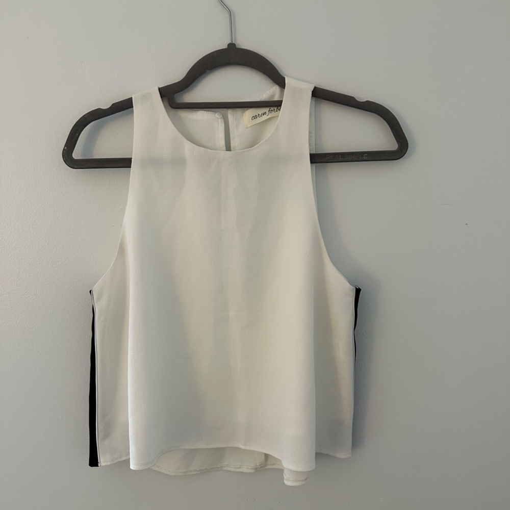 Caren Forbes White and Black Blouse in Medium